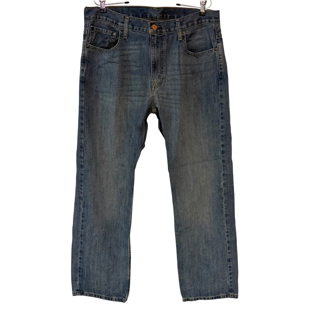 Levis Mens 569 Loose Straight Fit Jeans Medium Wash Denim 90s Grunge Y2K W34 L32